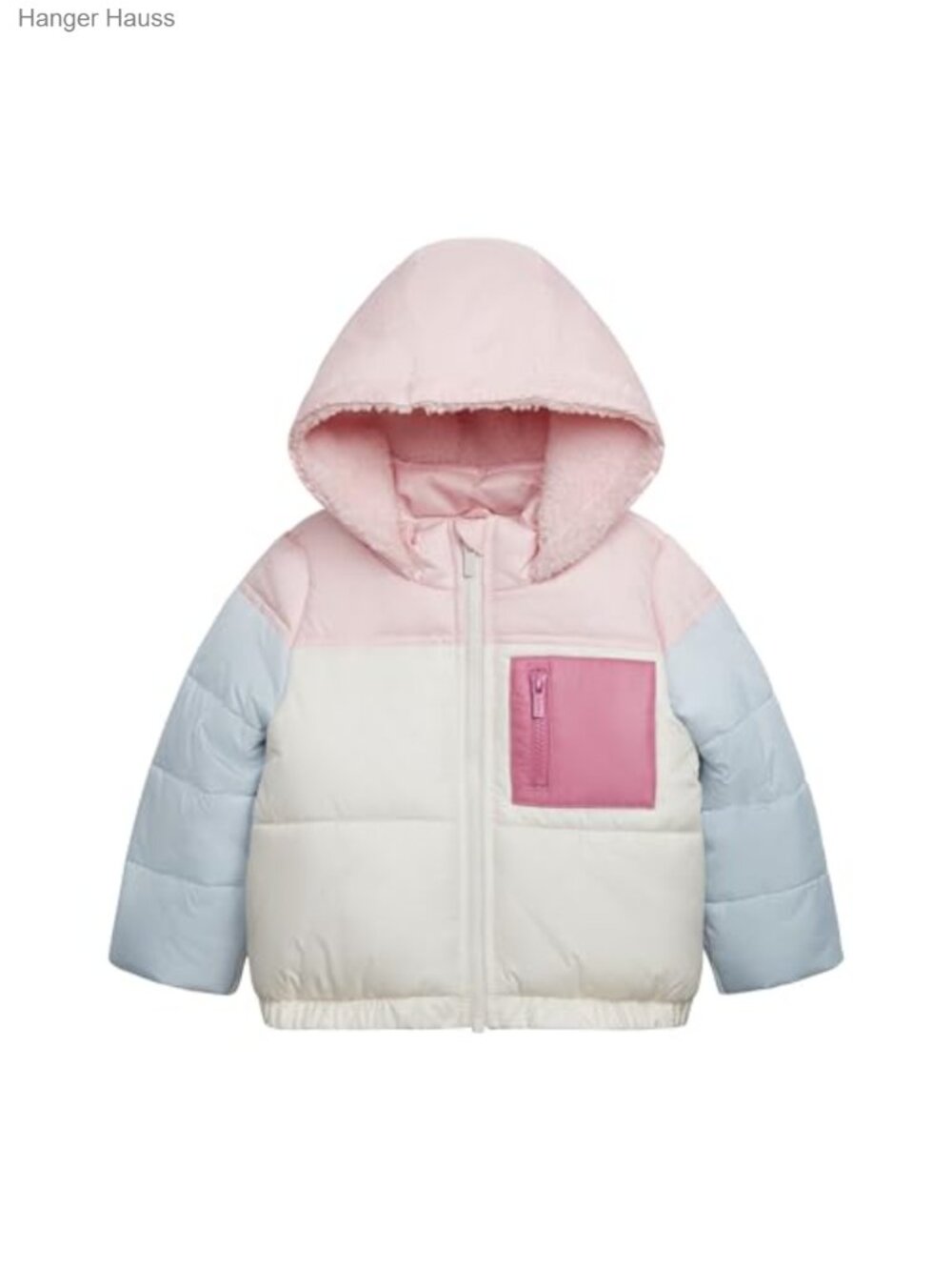 Girls Heavyweight Puffer Jacket Sherpa Fleece Lined Full Zip